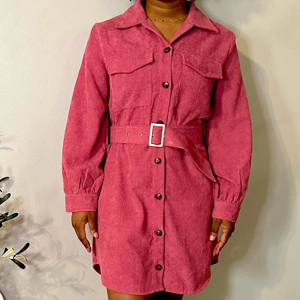 Entro Corduroy Shirt Dress